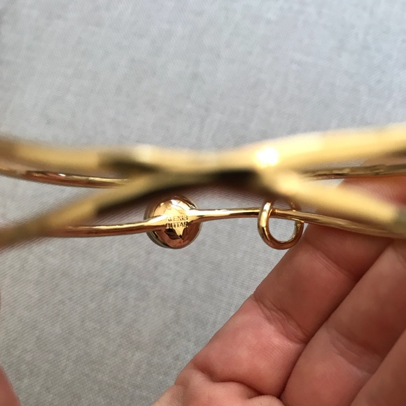 NWOT Alexis Bittar Faux Pearl Liquid Coil Bangle - Picture 4 of 5